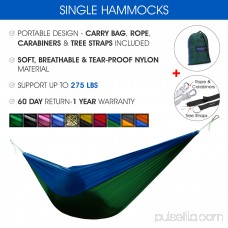 Yes4All Single Lightweight Camping Hammock with Strap & Carry Bag 566638756
